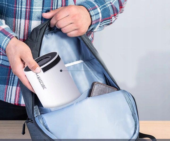 PROJEKTOR RZUTNIK ANDROID TV WIFI FULL HD PRZENOŚNY SMART GŁOŚNIK OBROTOWY