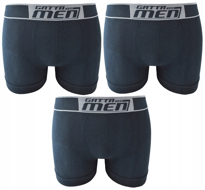 6 X GATTA BOXER BOKSERKI MĘSKIE BAWEŁNA SZARE BIAŁE M