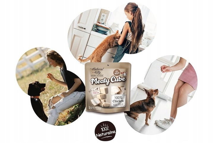 Natural Kitty Premium 100% Kurczak & Dynia x 3