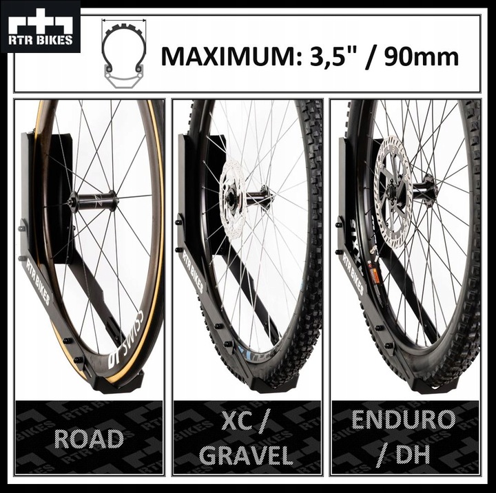 Stojak na rower Wieszak ścienny obrotowy Uchwyt RTR BIKES KRANKED TWIST