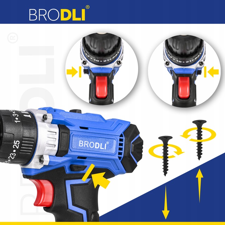 WIERTARKO WKRĘTARKA AKUMULATOROWA UDAROWA 2 BATERIE BAZA ŁADUJĄCA