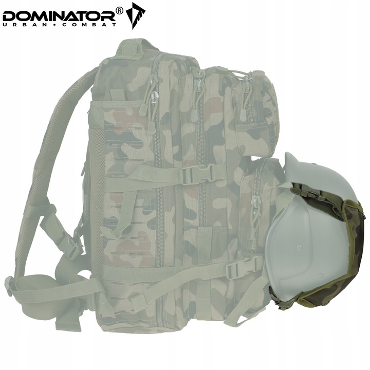 UCHWYT NA HEŁM KASK OCHRONNY KARIMATĘ ŚPIWÓR NOSZAK NA PLECAK PL CAMO wz.93