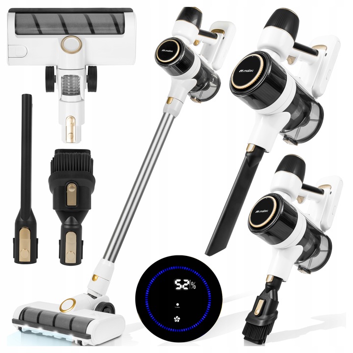 ODKURZACZ BEZPRZEWODOWY PIONOWY BEZWORKOWY ELEKTROSZCZOTKA LED 3W1