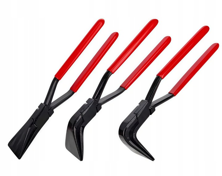 ZESTAW DEKARSKIE SZCZYPCE KLESZCZE GIĘCIA BLACH 275MM PROSTE ODGIĘTE 3