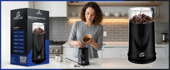 MŁYNEK DO MIELENIA KAWY ORZECHÓW PRZYPRAW GRINDER ELEKTRYCZNY WYDAJNY