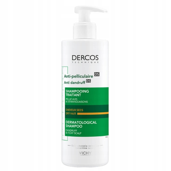 VICHY Dercos szampon przeciwłupieżowy do włosów suchych 390ml