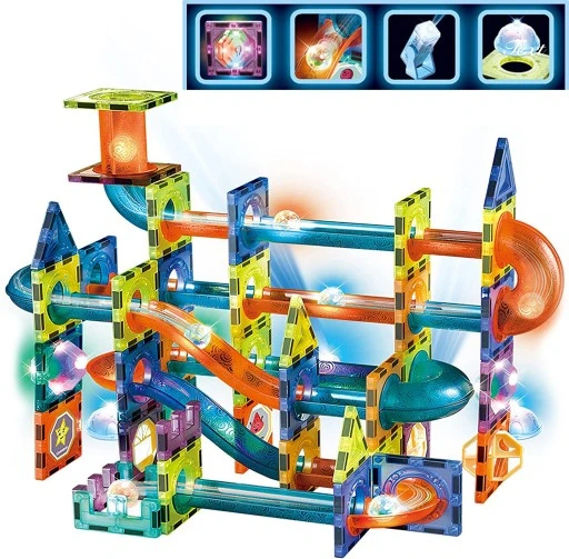 KLOCKI MAGNETYCZNE TOR KULKOWY 110 Elementów XXL
