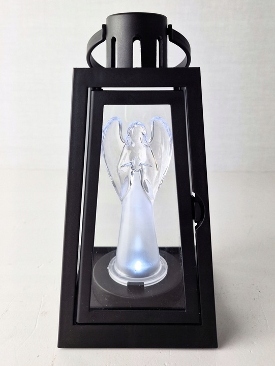 LATARENKA LED DEKORACYJNA LAMPION ANIOŁEK LATARNIA Z ANIOŁEM OZDOBNA