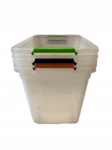 POJEMNIK PLASTIKOWY PUDEŁKO PUDŁO ORGANIZER PRZEZROCZYSTY Z POKRYWĄ 60L