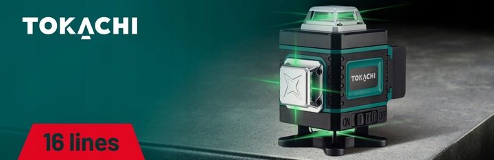 POZIOMICA LASEROWA LASER KRZYŻOWY 4D 16 LINII SAMOPOZIOMUJĄCY 360 +