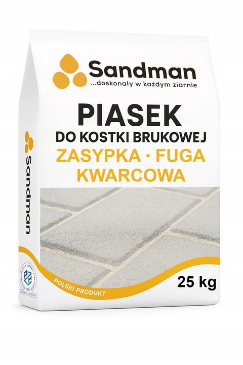PIASEK KWARCOWY Premium ZASYPKA FUGA DO KOSTKI BRUKOWEJ Suchy 25 kg