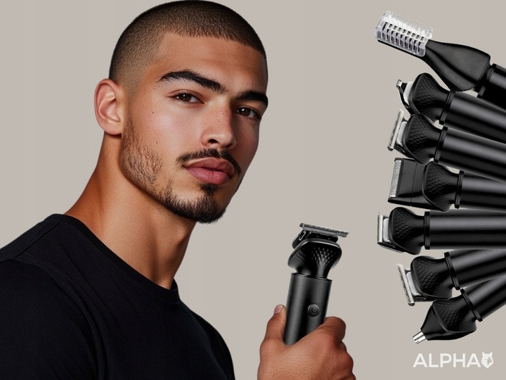Maszynka Do Strzyżenia Włosów, Brody - Trymer Do Nosa + Golarka Alpha