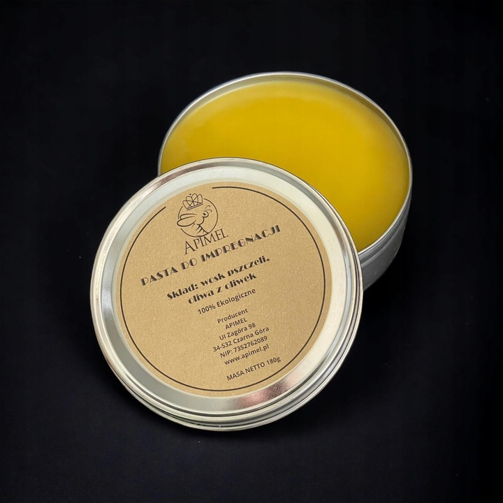 Pasta z wosku pszczelego do impregnacji drewna butów skóry 180g