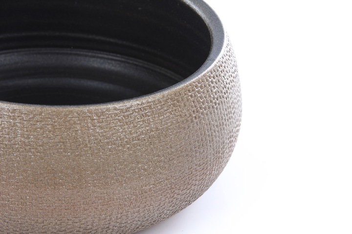 złota osłonka na drzewko BONSAI złote niskie doniczki PORTO BOWL 27/13 cm