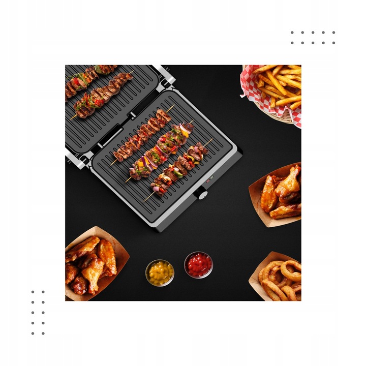 Grill elektryczny VERTENZ opiekacz do kanapek toster stal nierdzewna