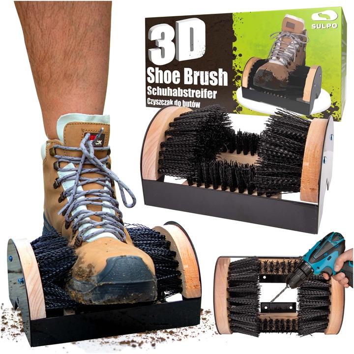 CZYSZCZAK CZYSZCZARKA DO BUTÓW ROBOCZYCH WYCIERACZKA przykręcana SULPO