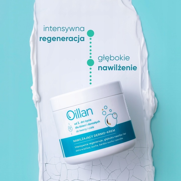 OILLAN Nawilżający Dermo-krem do twarzy dzień i noc 500 ml