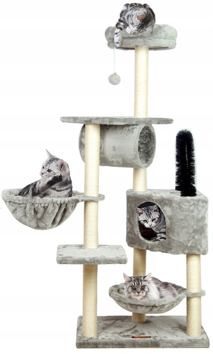 DRAPAK DLA KOTA KOTÓW WYSOKI DUŻY WIEŻA LEGOWISKO DOMEK 7 POZIOMÓW SŁUPEK