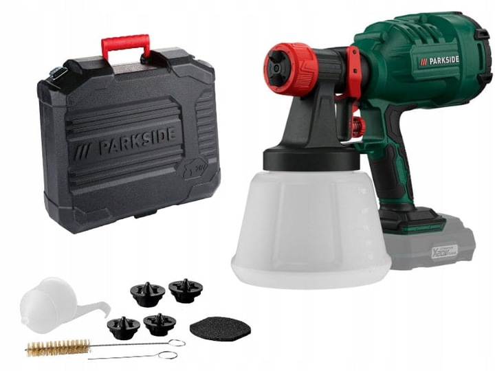 Parkside Pistolet do malowania akumulatorowy 20V PFSA 20-LI B2 +