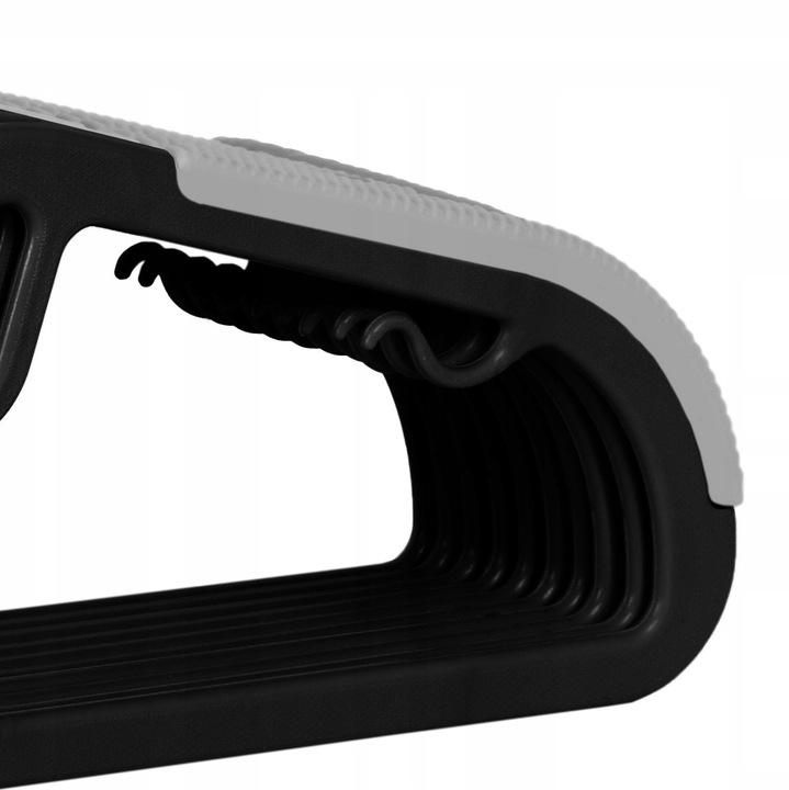 WIESZAK LOFTOWY NA UBRANIA ODZIEŻ WIESZAKI ANTYPOŚLIZGOWE CZARNE MOCNE