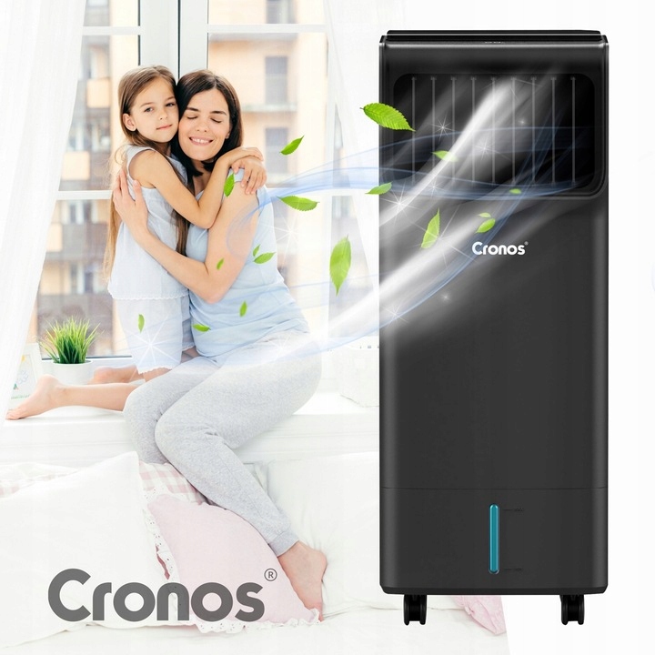 KLIMATOR KLIMATYZER PRZENOŚNY ZBIORNIK 18L 1200 m³/h CZARNY 4w1 PILOT