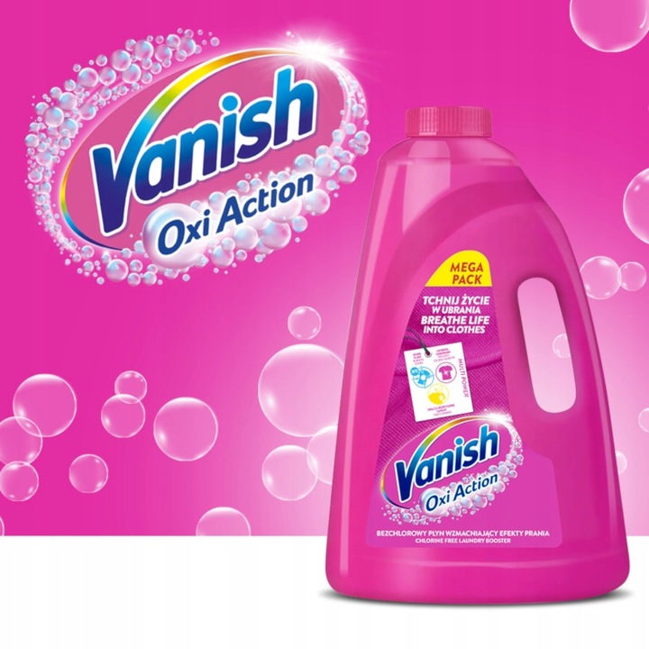 Zestaw Vanish Oxi Action Odplamiacz w płynie do koloru i bieli 2x3L