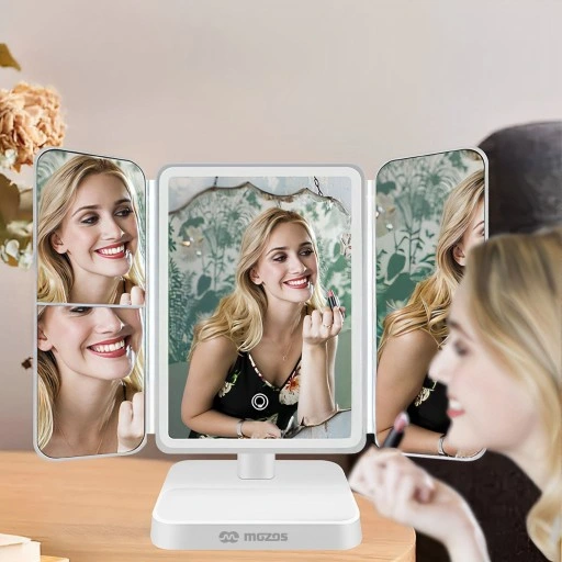 LUSTERKO DO MAKIJAŻU Z OŚWIETLENIEM LED PODŚWIETLANE POWIĘKSZAJĄCE PREMIUM