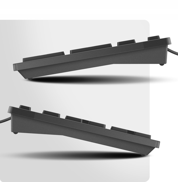 DELL PRO series| Cicha biurowa klawiatura USB 1,8m | CZARNA SLIM REGULOWANA