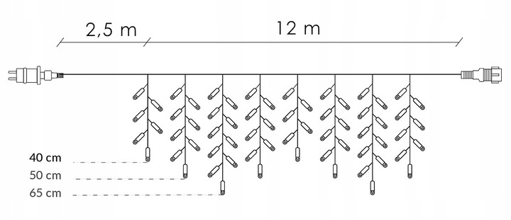 LAMPKI SOPLE CHOINKOWE 300LED KURTYNA ŚWIETLNA FLASH LED ZEWNĘTRZNY TIMER