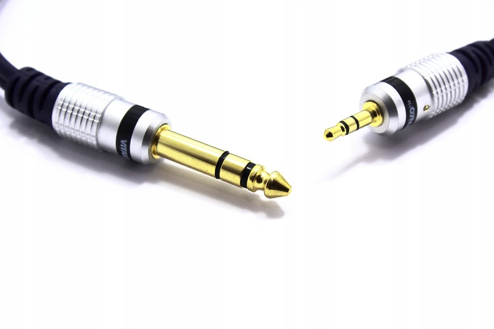 KABEL AUX JACK 3,5 - JACK 6,3 STEREO 1,5M VITALCO