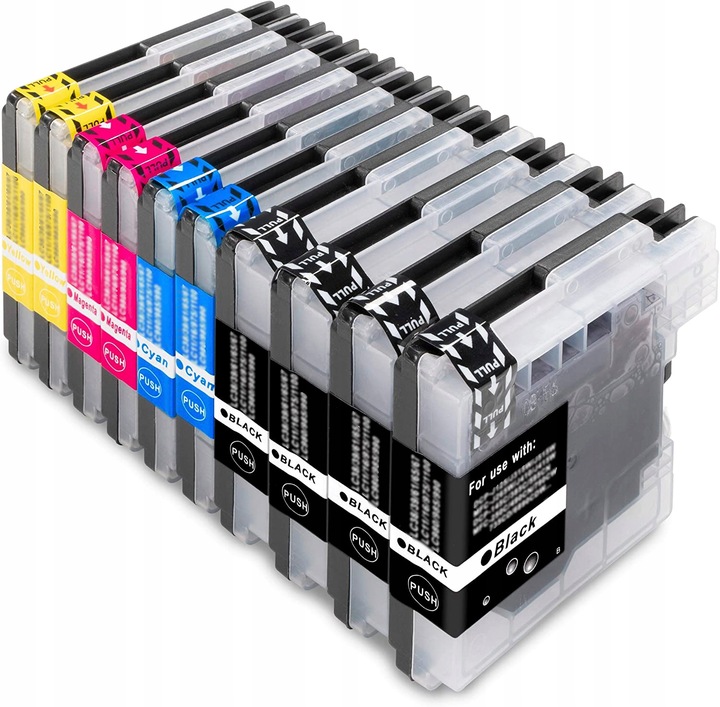 10x Tusz do Brother LC980 XL DCP-145C DCP-165C DCP-185C DCP-195C DCP-365CN