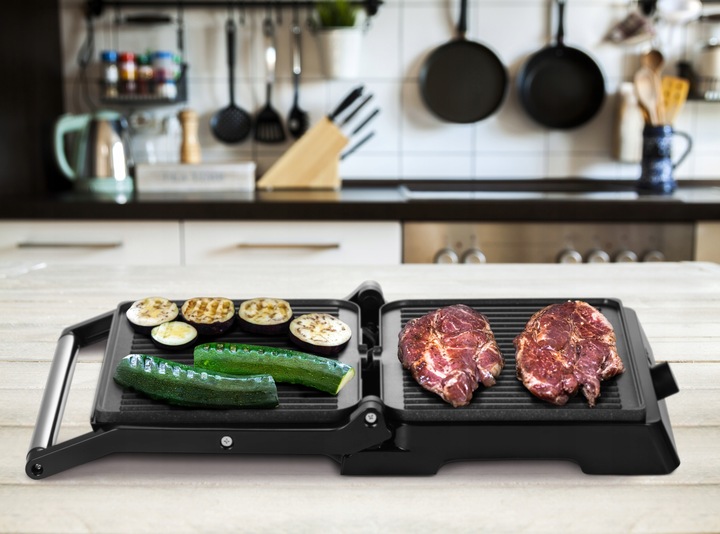 GRILL DO KANAPEK PANINI OPIEKACZ TOSTER ROZKŁADANY ELEKTRYCZNY DUŻY