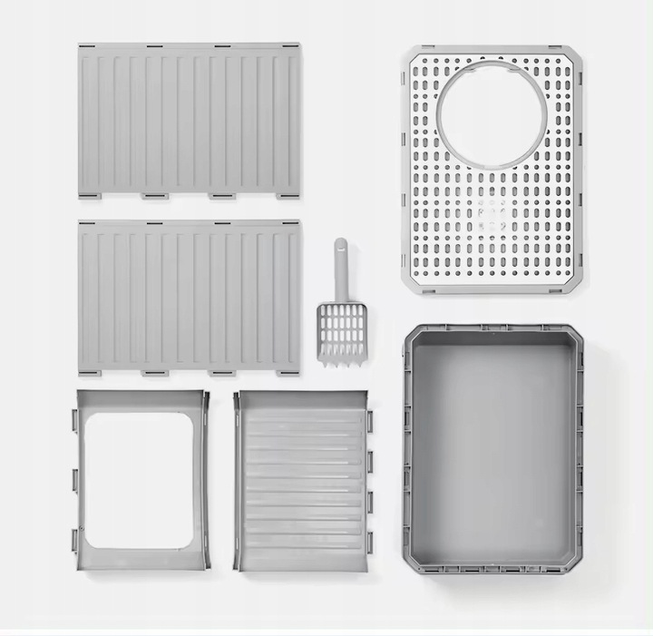 DUŻA KUWETA dla Kota Z FILTREM Z SZUFLADĄ na żwirek Z ŁOPATKĄ