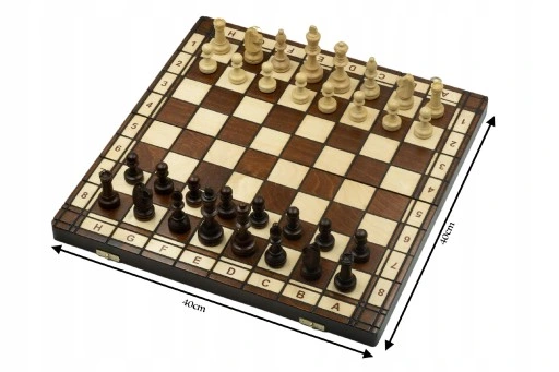 SZACHY DREWNIANE SZACHY TURNIEJOWE DUŻE 42 x 42 cm