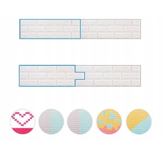 x10 PANEL PANELE ŚCIENNE 3D SAMOPRZYLEPNE TAPETA CEGŁA PŁYTA KASETON