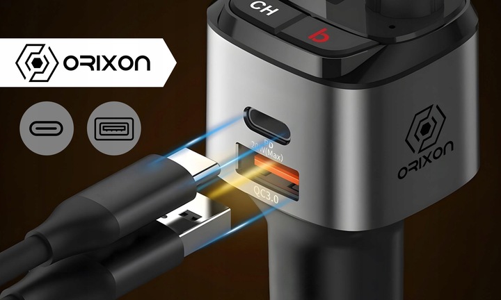 TRANSMITER SAMOCHODOWY BLUETOOTH FM 2X USB TRANSMITER WIELOFUNKCYJNY