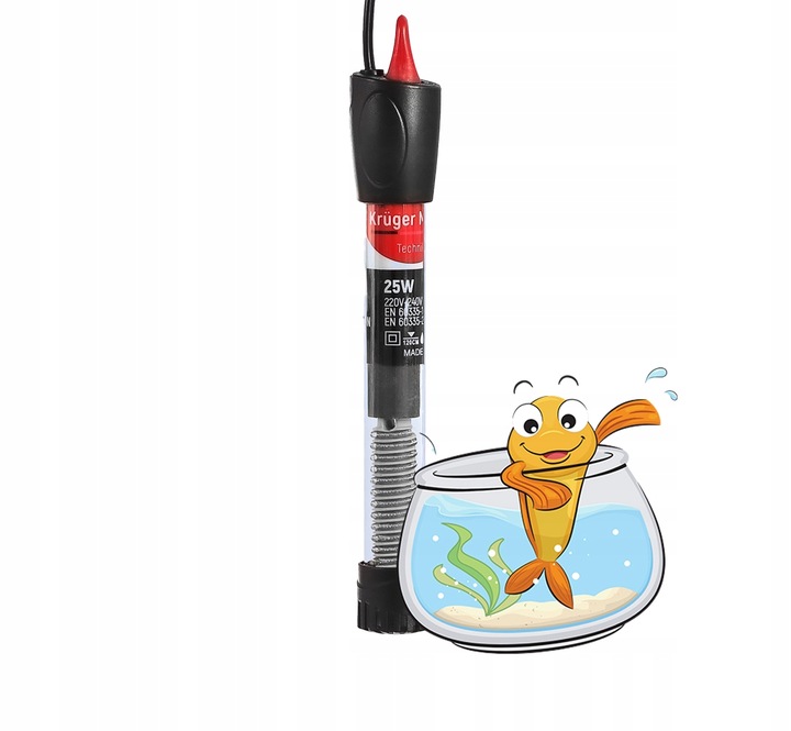 GRZAŁKA Z TERMOSTATEM DO AKWARIUM 10 - 45L 25W