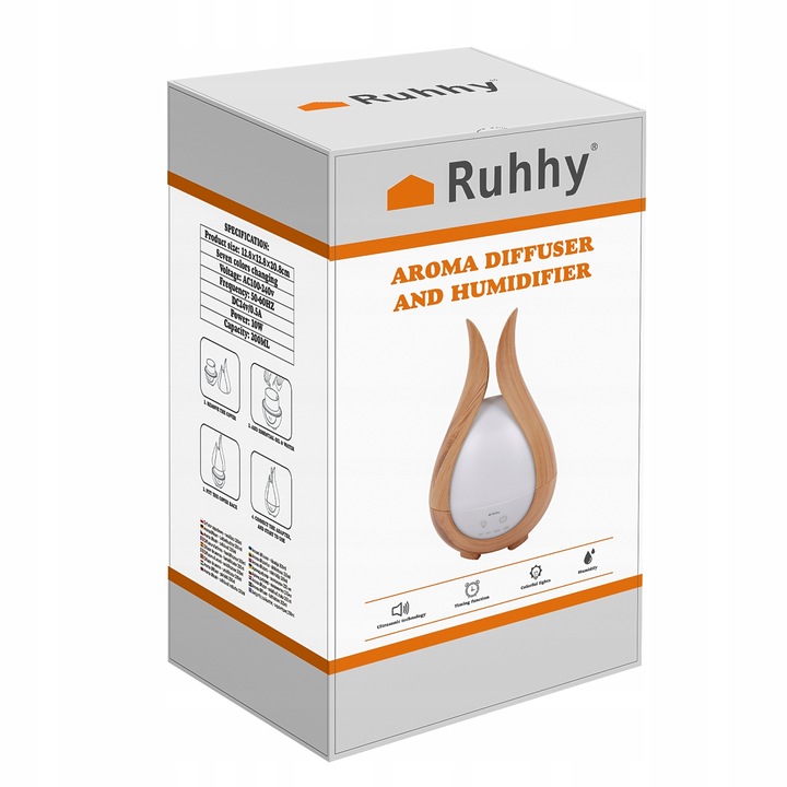 Nawilżacz powietrza Ruhhy Nawilżacz Ultradźwiękowy z Aromaterapią +
