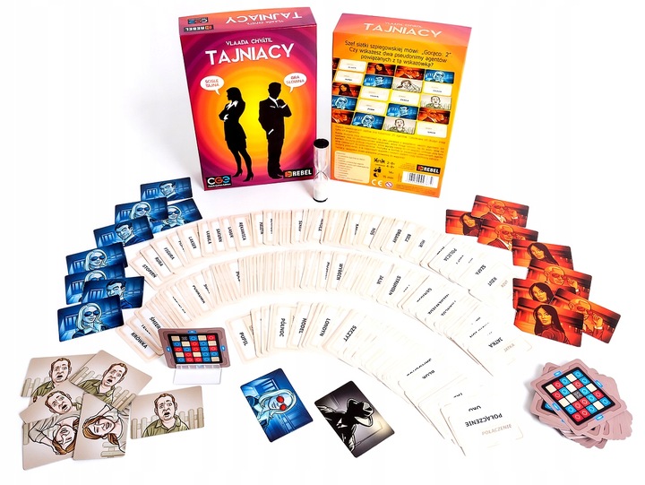 Tajniacy gra planszowa polegająca na skojarzeniach 2-8 osób, wiek 14+