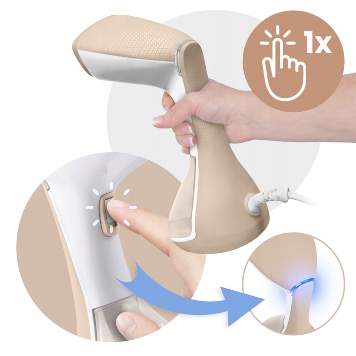 Parownica do ubrań 1600W Steamer parowy Żelazko parowe ZESTAW 26g/min