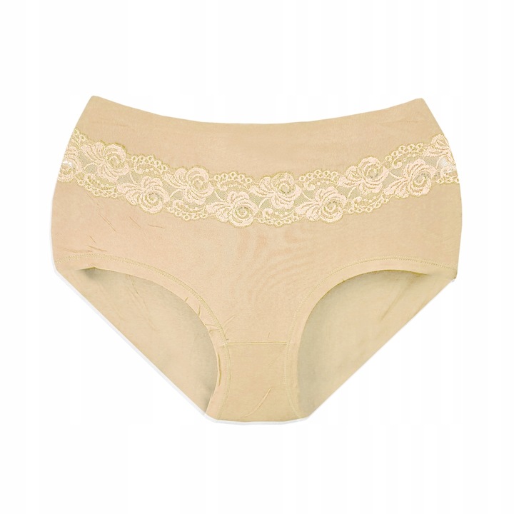 6x ODDYCHAJĄCE BAMBUSOWE MAJTKI FIGI KORONKOWE Z WYSOKIM STANEM 3XL #25