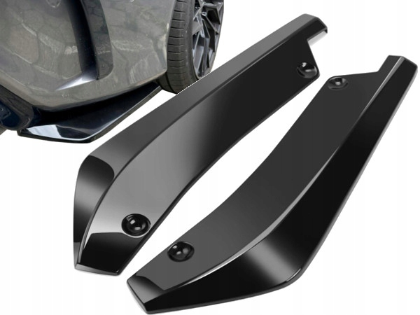 2x SPLITTER DOKŁADKA LISTWA ZDERZAKA TYLNEGO Tył UNIWERSALNE Tuning POŁYSK!