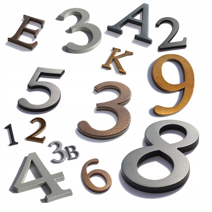 numer domu numer na dom cyfry na dom tablica na dom adres 3D premium 19cm