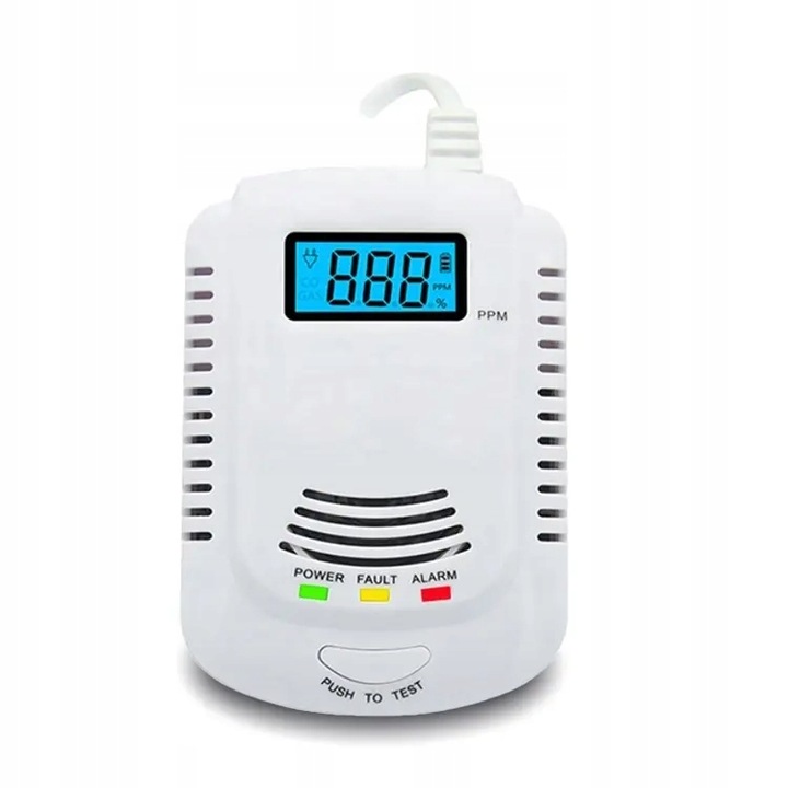 Czujnik Detektor Tlenku Węgla Czadu Gazu Alarm Certyfikowany czujka