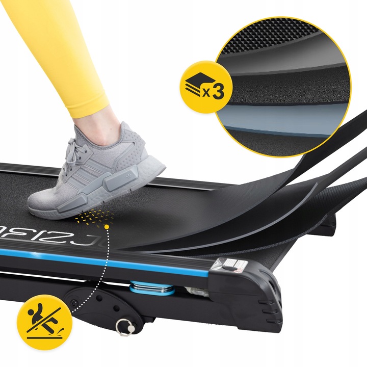 BIEŻNIA ELEKTRYCZNA DOMOWA SKŁADANA Z AMORTYZACJĄ 15 KM/H REGULACJA POZIOMU