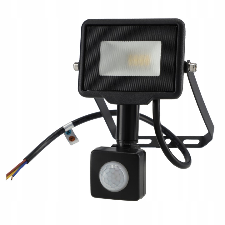 Naświetlacz LED SLIM 10W halogen z CZUJNIK RUCHU i zmierzchu reflektor
