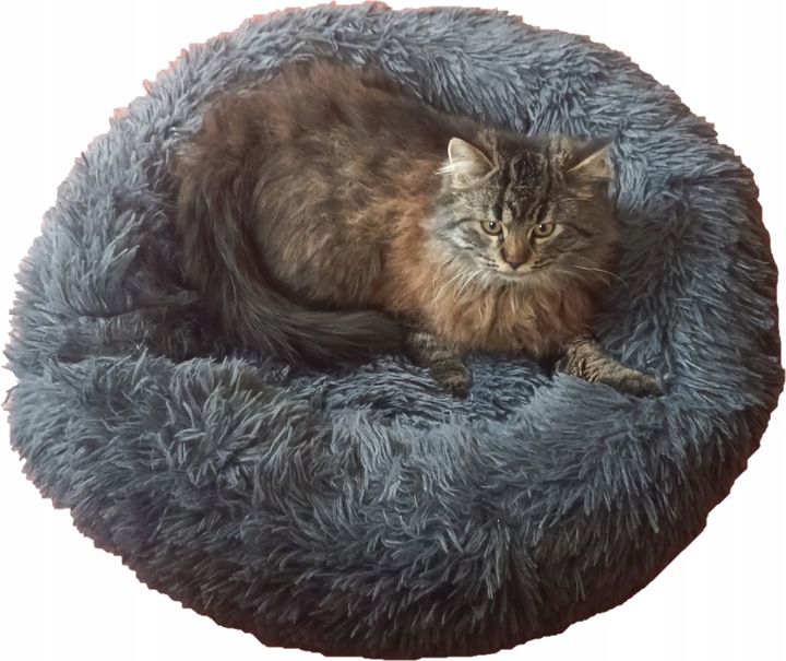 LEGOWISKO PLUSZOWE PODUCHA DLA KOTA PSA SZARE