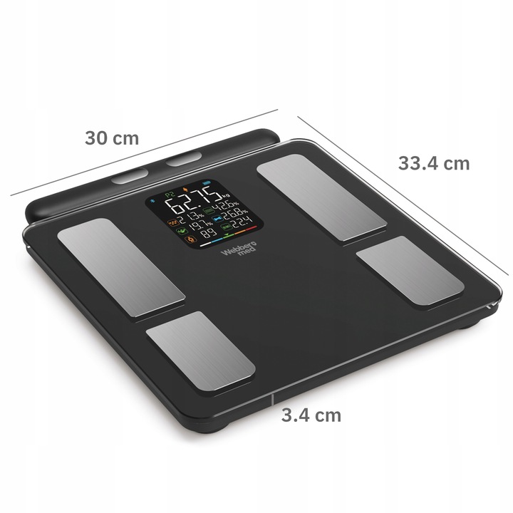 Waga Łazienkowa Analityczna 15 Parametrów Apple Health, Google Fit, IF2825A