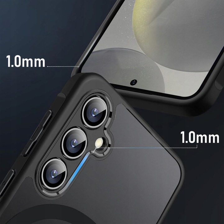 Etui do Samsung S24 do MagSafe MATT CASE WZMACNIANE Szkło 5D PREMIUM
