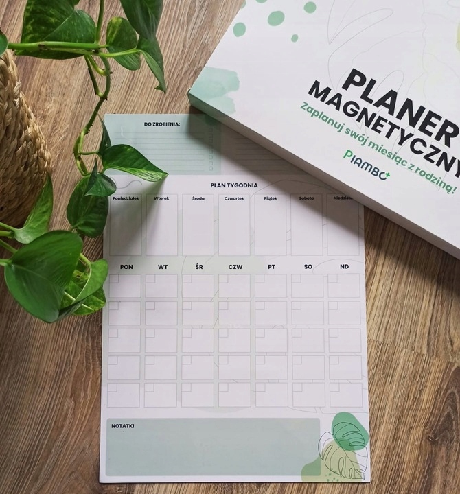 PLANER TABLICA NA LODÓWKĘ MAGNETYCZNA ORGANIZER NOTATNIK 4xPISAKI